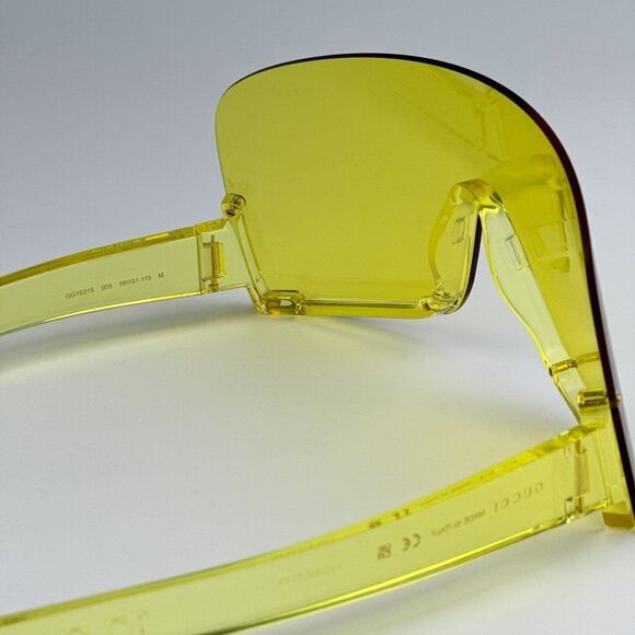 NEW Gucci GG1631S 009 Yellow Shield Unisex Sunglasses GG 1631S - Picture 10 of 11
